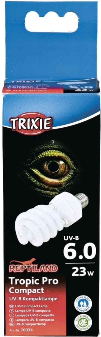 Trixie reptiland tropic pro compact 6. 0 uv-b lamp 23 watt 6x6x15,2 cm Trixie reptiland tropic pro compact 6. 0 uv-b lamp 23 watt 6x6x15,2 cm