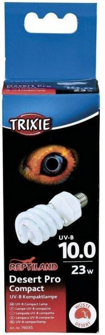 Trixie reptiland desert pro compact 10.0 uv-b lamp (23 WATT 6X6X15,2 CM)