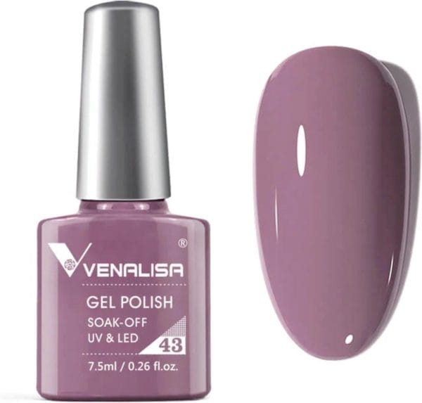 Venalisa gellak grey fuchsia - 7. 5 ml - fuchsia gellak - gellak lilac - gellak fuchsia - gellak paars - gellak grijs - gellak kleuren - venalisa gellak - gellak nagellak