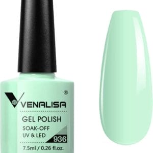 Venalisa Gellak Groen - 7.5 ml - Pastel Groene Gellak - Gellak Licht Groen - Mint Gellak - Gellak Pastel - Gellak Groen - Gellak Pastel Kleuren - Gellak Kleuren - Gellak Nagellak