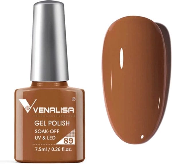 Venalisa gellak karamel - 7. 5 ml - karamel gellak - gellak bruin - gellac bruin - gellak donker bruin - gellak kleuren - venalisa gellak - gellak nagellak