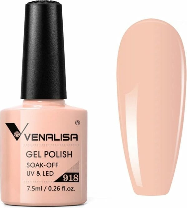 Venalisa gellak nude - 7. 5 ml - 918 - gellak naturel - gellak beige - gellak nude kleuren - gellac nude - gellak kleuren - venalisa gellak - gellak nagellak