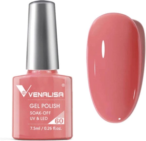 Venalisa gellak peach pink - 7. 5 ml - perzik gellak - gellak roze - peach gellak - roze gellak - gellak kleuren - venalisa gellak - gellak nagellak