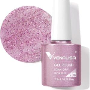 Venalisa Gellak Purple Sparkle - 7.5 ml - Gellak Paars Glitter - Paarse Gellak - Gellak Glitter - Gellak Paars - Glitter Gellak - Gellac Paars - Gellak Kleuren - Venalisa Gellak - Gellak Nagellak