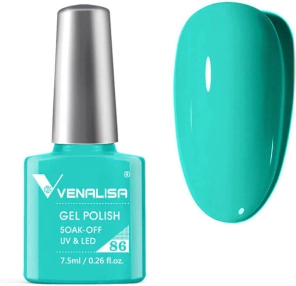 Venalisa gellak turquoise - 7. 5 ml - turquoise gellak - gellac turquoise - gellak kleuren - venalisa gellak - gellak nagellak