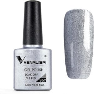 Venalisa Gellak Zilver - 7.5 ml - Gellak Zilver - Zilveren Gellak - Gellak Zilver Glitter - Gellak Silver - Gellak Kleuren - Venalisa Gellak - Gellak Nagellak