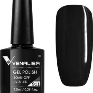 Venalisa Gellak Zwart - 7.5 ml - Zwarte Gellak - Gellac Zwart - Gellak Kleuren - Venalisa Gellak - Gellak Nagellak