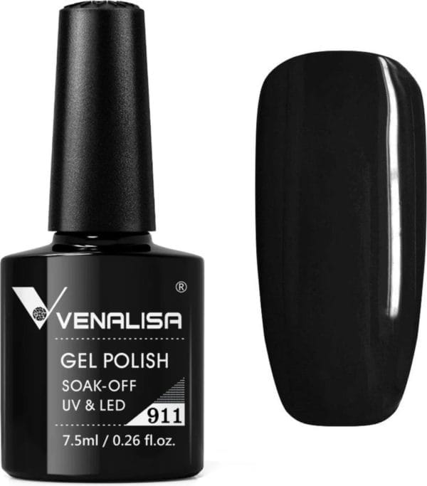 Venalisa gellak zwart - 7. 5 ml - zwarte gellak - gellac zwart - gellak kleuren - venalisa gellak - gellak nagellak