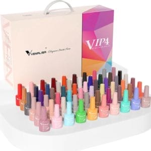 Venalisa VIP4 Gellak Set XL | Professionele Gellak Cadeau Kit | Gelnagels | 60x Gellak Box | HEMA-vrij | Gel Polish Set | Nepnagels | Luxe verpakking | Inclusief Primer - Base Coat - Mat Coat - Top Coat | Complete Gelnagels set | Nagelstad