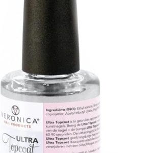 Veronica NAIL-PRODUCTS Sneldrogende TOPCOAT voor nagels, nagellak, kunstnagels (acrylnagels, gelnagels), nail art, 15 ml.
