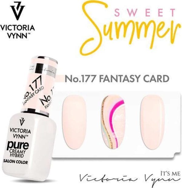 Victoria Vyn Gellak | Gel Nagellak | Pure Sweet Summer Collectie | 177 Fantasy Card | 8 ml. | Off white