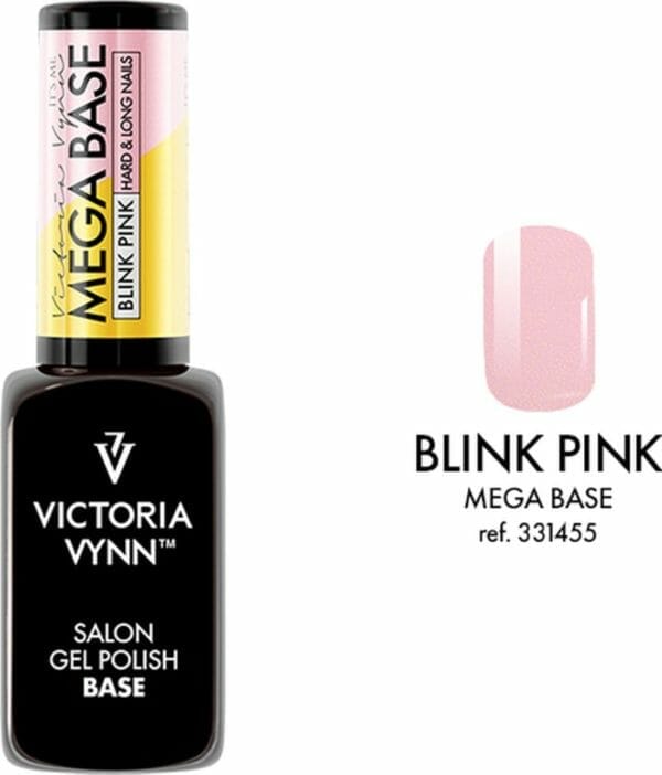 Victoria vynn - mega base blink pink 8 ml - rubberbase glitter roze - glitters - gellak - gelpolish - gel - lak - polish - gelnagels - nagels - manicure - nagelverzorging - nagelstyliste - uv / led - nagelstylist - callance
