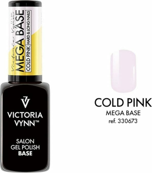 Victoria vynn - mega base cold pink 8 ml - rubberbase roze - gellak - gelpolish - gel - lak - polish - gelnagels - nagels - manicure - nagelverzorging - nagelstyliste - uv / led - nagelstylist - callance