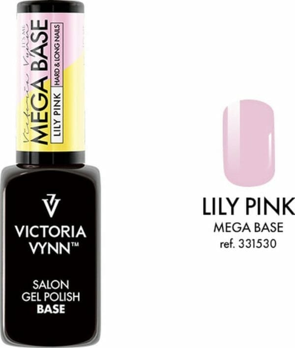 Victoria vynn - mega base lily pink 8 ml - rubberbase roze - gellak - gelpolish - gel - lak - polish - gelnagels - nagels - manicure - nagelverzorging - nagelstyliste - uv / led - nagelstylist - callance