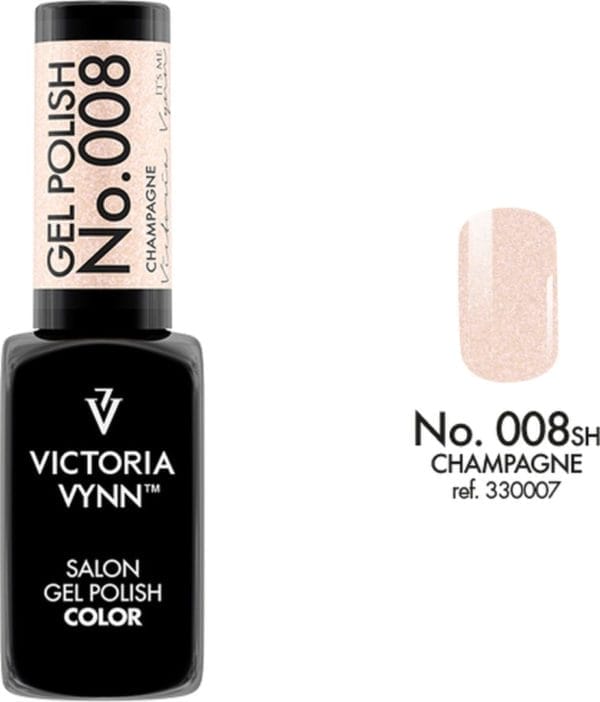 Victoria vynn - salon gelpolish 008 champagne - rose glitters - gel polish - gellak - nagels - nagelverzorging - nagelstyliste - uv / led - nagelstylist - callance