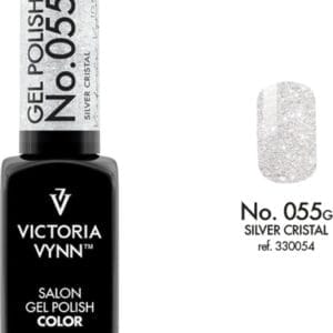 Victoria Vynn - Salon Gelpolish 055 Silver Cristal (zilver) - zilveren glitter gel polish - gellak - glitters - nagels - nagelverzorging - nagelstyliste - uv / led - nagelstylist - callance