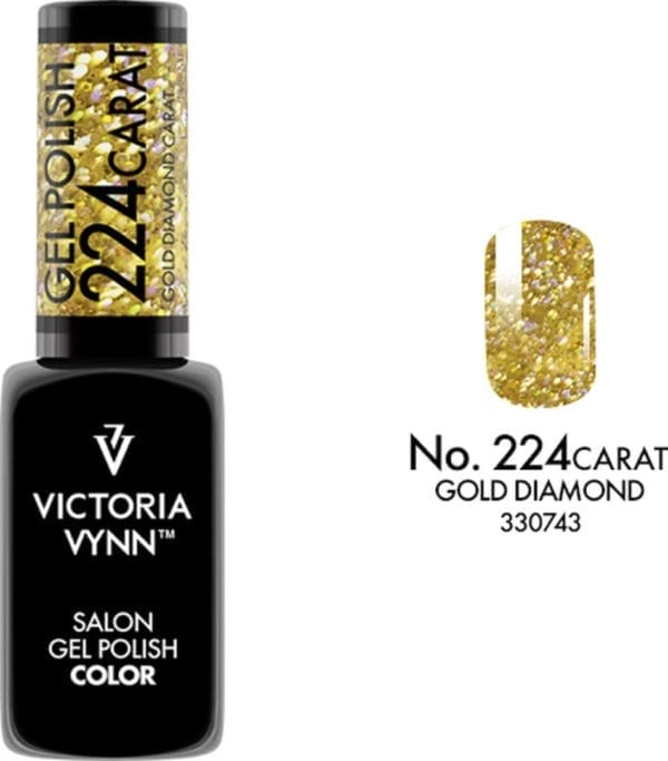 Victoria vynn - salon gelpolish 224 carat gold diamond - gouden glitter gel polish - goud - gellak - lak - glitters - nagels - nagelverzorging - nagelstyliste - uv / led - nagelstylist - callance