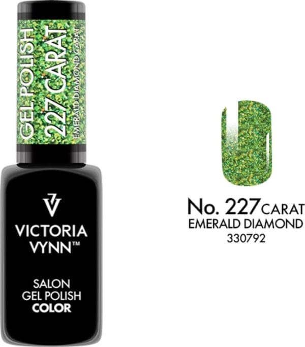 Victoria vynn - salon gelpolish 227 carat emerald diamond - groene glitter gel polish - groen - gellak - lak - glitters - nagels - nagelverzorging - nagelstyliste - uv / led - nagelstylist - callance