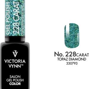 Victoria Vynn - Salon Gelpolish 228 Carat Topaz Diamond - turquoise / groen blauw glitter gel polish - gellak - lak - glitters - nagels - nagelverzorging - nagelstyliste - uv / led - nagelstylist - callance