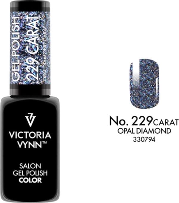 Victoria vynn - salon gelpolish 229 carat opal diamond - paars / blauw glitter gel polish - gellak - lak - glitters - nagels - nagelverzorging - nagelstyliste - uv / led - nagelstylist - callance