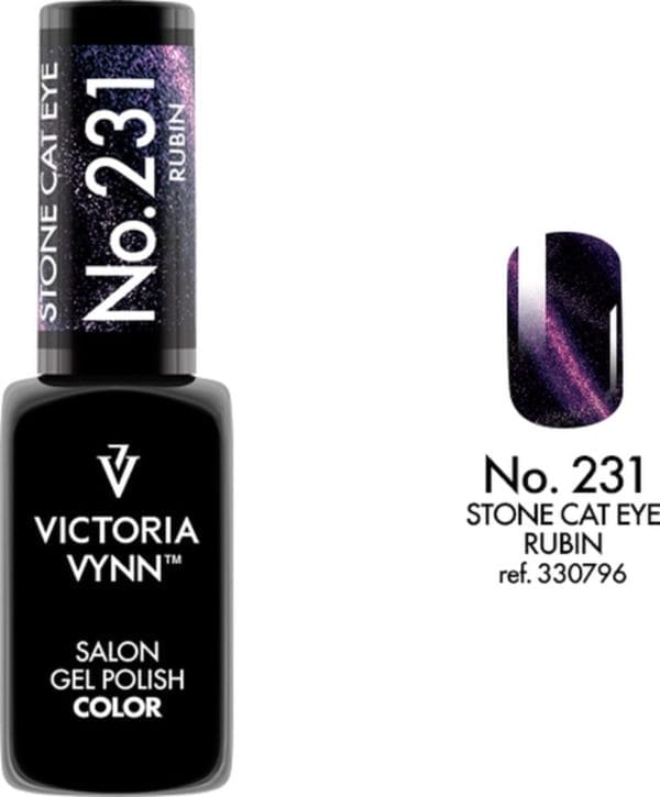 Victoria vynn - salon gelpolish 231 cat eye rubin - cat eye paars - paarse metallic gel polish - gellak - lak - glitter - glitters - nagels - nagelverzorging - nagelstyliste - uv / led - nagelstylist - callance
