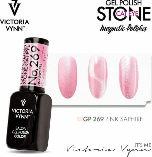 Victoria Vynn - Salon Gelpolish 269 Pink Sapphire - Cat Eye Roze - roze gel polish - gellak - lak - glitter - glitters - nagels - nagelverzorging - nagelstyliste - uv / led - nagelstylist - callance