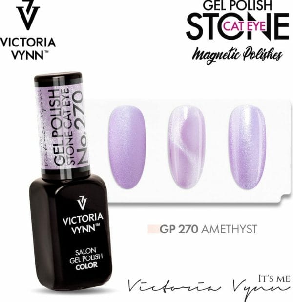 Victoria Vynn - Salon Gelpolish 270 Amethyst - Cat Eye Paars - paarse gel polish - gellak - lak - glitter - glitters - nagels - nagelverzorging - nagelstyliste - uv / led - nagelstylist - callance