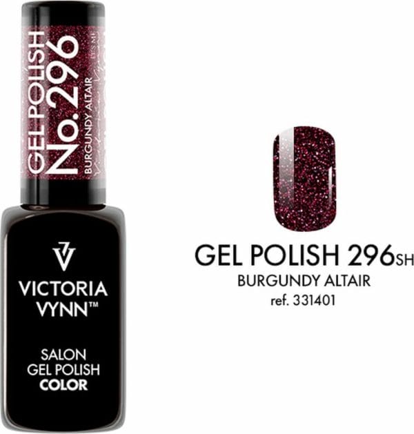 Victoria Vynn - Salon Gelpolish 296 Burgundy Altair (flash glitters rood) - reflecterende gel polish - gellak - reflect - reflectie - glitter - nagels - nagelverzorging - nagelstyliste - uv / led - nagelstylist - callance