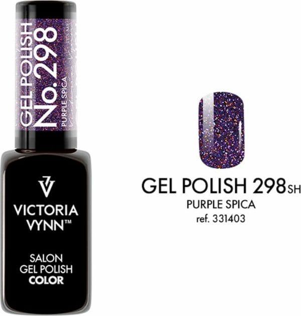 Victoria Vynn - Salon Gelpolish 298 Purple Spica (flash glitters paars) - reflecterende gel polish - gellak - reflect - reflectie - glitter - nagels - nagelverzorging - nagelstyliste - uv / led - nagelstylist - callance