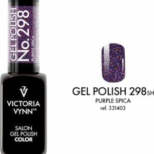 Victoria Vynn - Salon Gelpolish 298 Purple Spica (flash glitters paars) - reflecterende gel polish - gellak - reflect - reflectie - glitter - nagels - nagelverzorging - nagelstyliste - uv / led - nagelstylist - callance