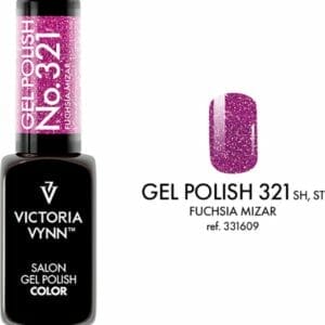 Victoria Vynn - Salon Gelpolish 321 Fuchsia Mizar (flash glitters paars roze) - reflecterende gel polish - gellak - reflect - reflectie - glitter - nagels - nagelverzorging - nagelstyliste - uv / led - nagelstylist - callance