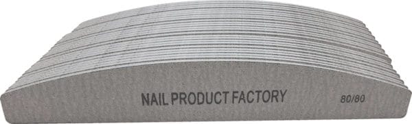 Vijl halve maan - grijs 80/80 - 25 stuks | nail product factory