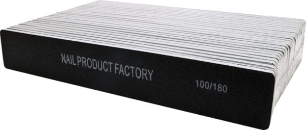 Vijl recht breed - zwart 100/180 - 25 stuks | nail product factory