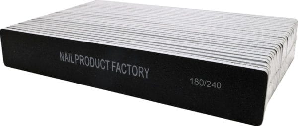 Vijl recht breed - zwart 180/240 - 25 stuks | nail product factory