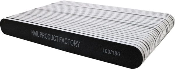 Vijl recht smal - zwart 100/180 - 25 stuks | nail product factory