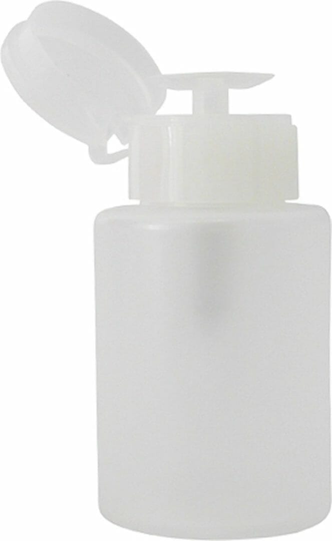 Vloeistof pompje - dispenser - 150 ml - wit - vloeistof pomp nagellak-, make-up remover, gel cleaner / nagel cleanser, desinfectie, alcohol, acryl monomeer - voorkom verdamping en verspilling