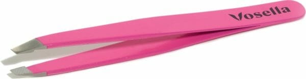 Vosella - slanted epileer pincet - wenkbrauwen trimmen - duurzaam - roze