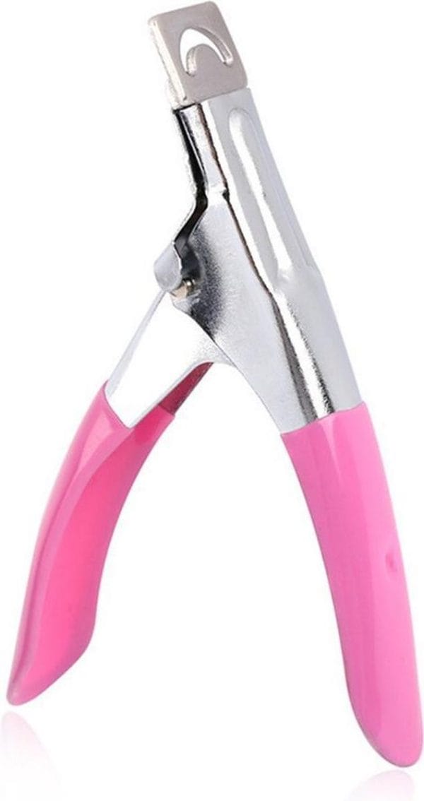 WiseGoods Nageltip Knipper - Tipknipper Kunstnagels - Nageltang Nail Art - Nagelknipper Acrylnagels - French Manicure - RVS - Roze