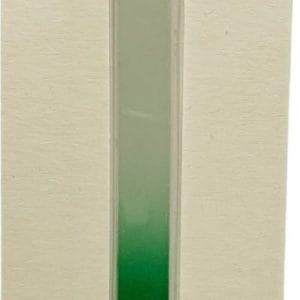 Wynie Accessories - Glasvijl / Glas nagelvijl - Transparant met groen handvat - 14 cm. lang - 1 cm. breed - 2 mm. dik - 1 nagelvijl in blisterverpakking