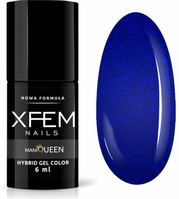 Xfem donkerblauw uv/led hybrid gellak 6ml. #0125