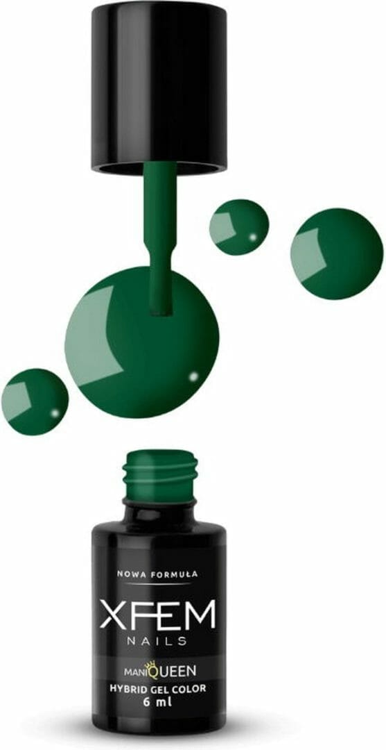 Xfem donkergroen uv/led hybrid gellak 6ml. #010 Xfem donkergroen uv/led hybrid gellak 6ml. #010