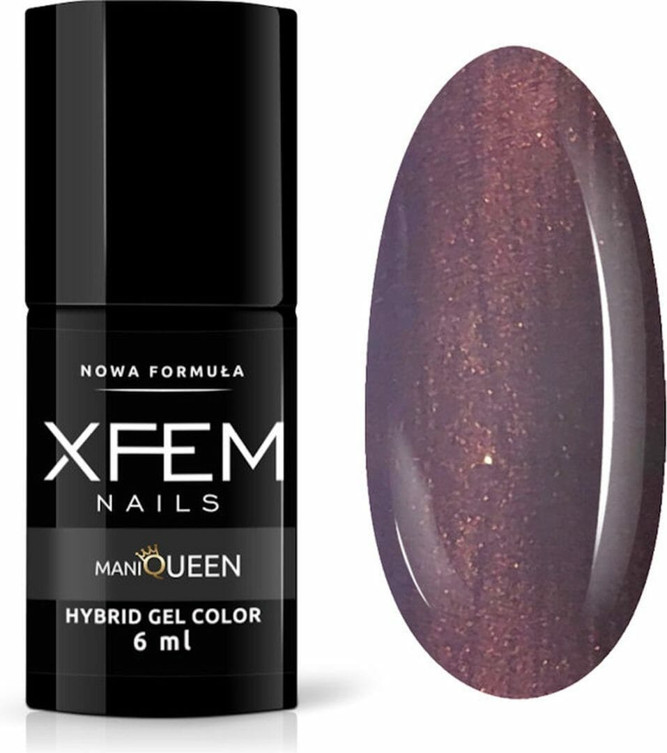 Xfem paars uv/led hybrid gellak 6ml. #0123 Xfem paars uv/led hybrid gellak 6ml. #0123