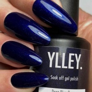 YLLEY- Donker blauwe gellak - glitter - UV LED Lamp - Top coat - Base Coat
