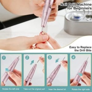 YOKEFELLOW 40000RPM nagelboormachine met HD-display Professionele elektrische nagelvijl voor acryl nagels gel voor thuisgebruik