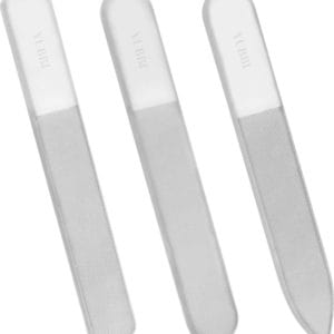 YUBBI 3 Stuks Nano Glas Nagelvijlen - Glazen Nagelvijl en Buffer - Nail File - Micro Grit - incl. Beschermkoker