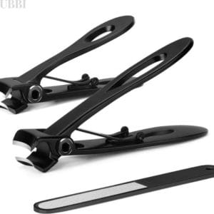 YUBBI™ Premium Zwart Nagelknipper Set - Nageltang - Pedicure - Teennagels - Vingernagels - Teennagelknipper - Nagelschaar - Nail Clipper