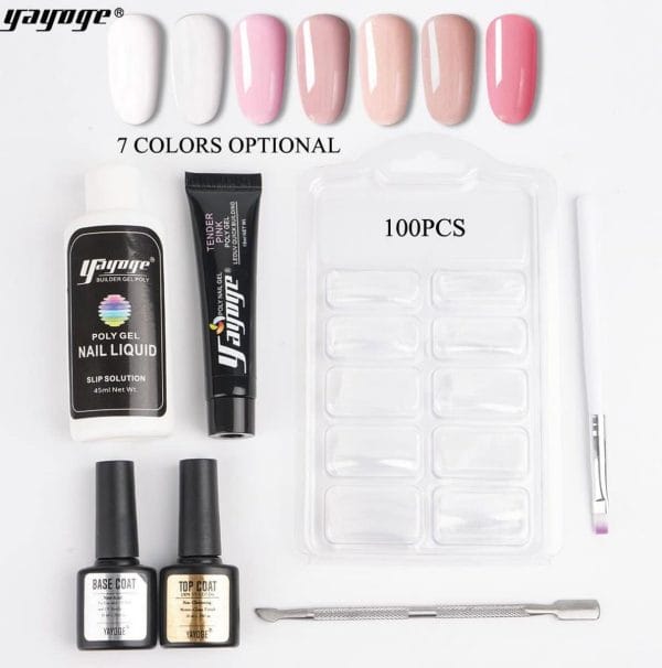 Yayoge Polygel - Kleur Pink- -Gelnagels Starterspakket - Polygel Starterspakket - Gellak starterspakket - Gel Nagellak - Kunstnagels