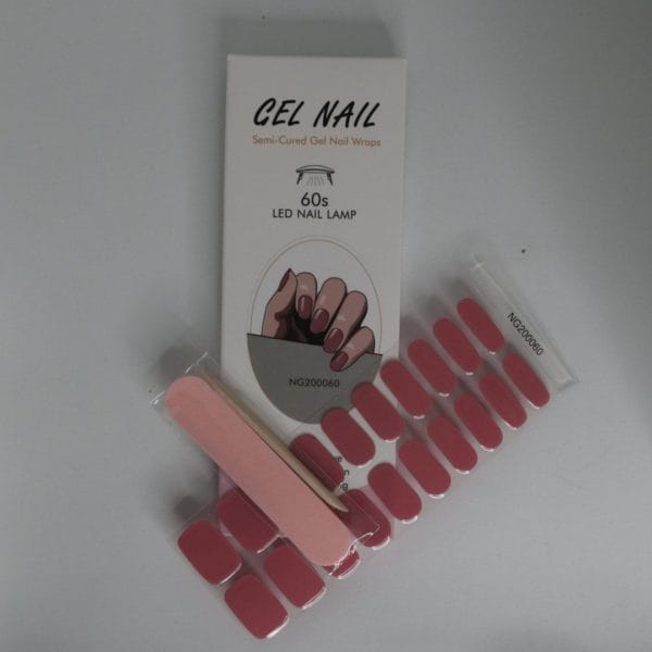 Yellowsnails - gel nagel wraps - rosy pink - gel nagel stickers - gel nagel folie - gel nail wraps - gel nail stickers - nail art - nail foil