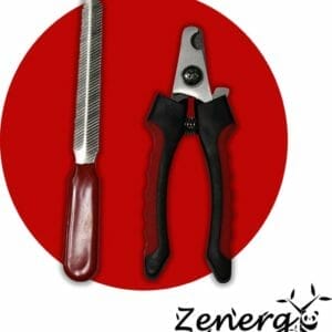 Zenergy professionele nagelschaar set- vijl - katten - honden - vogels - knaagdieren - rood