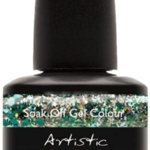 artistic colour gloss GelLak UV/LED Greed 03155 Glitter groen mix USA 15ml